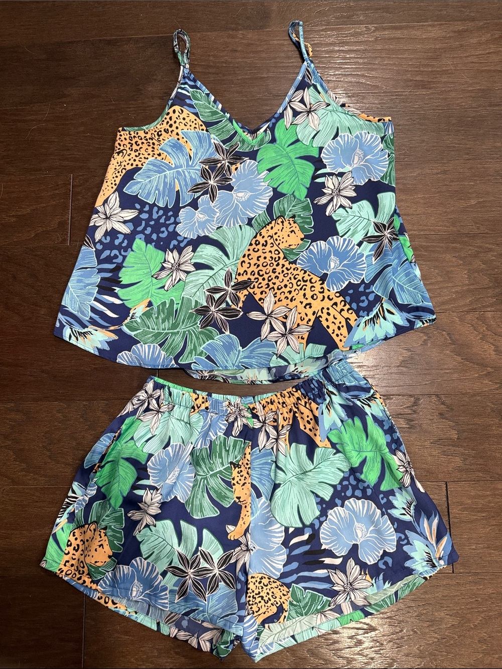 Van Winkle & Co. Women’s 2p matching Sleepwear/Loungewear Set, tropical jungle M
